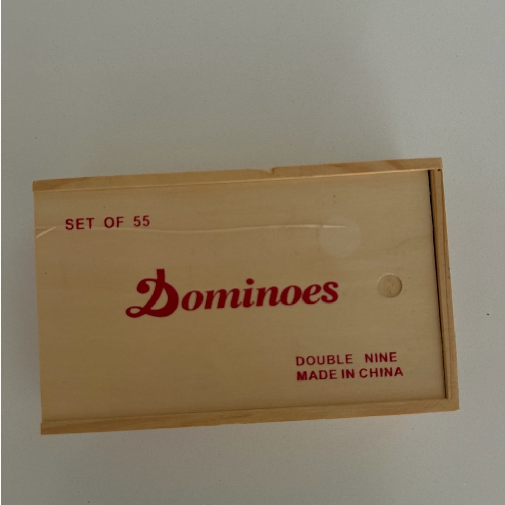 Hey! Play! Premium Set of 55 Double Nine Dominoes with a wood case.